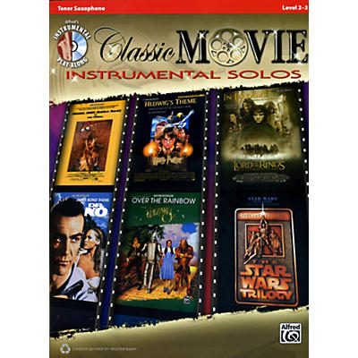 Alfred Classic Movie Instrumental Solos Tenor Sax Play Along Book/CD