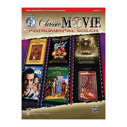 Alfred Classic Movie Instrumental Solos for Strings Violin Play Along Book/CD