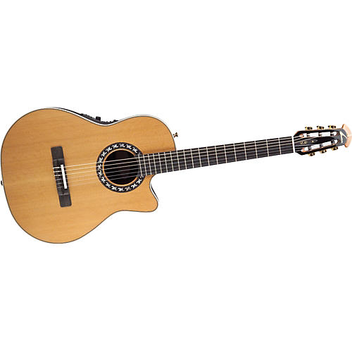 Classic Nylon-String Acoustic-Electric Guitar Mid-Depth with Case