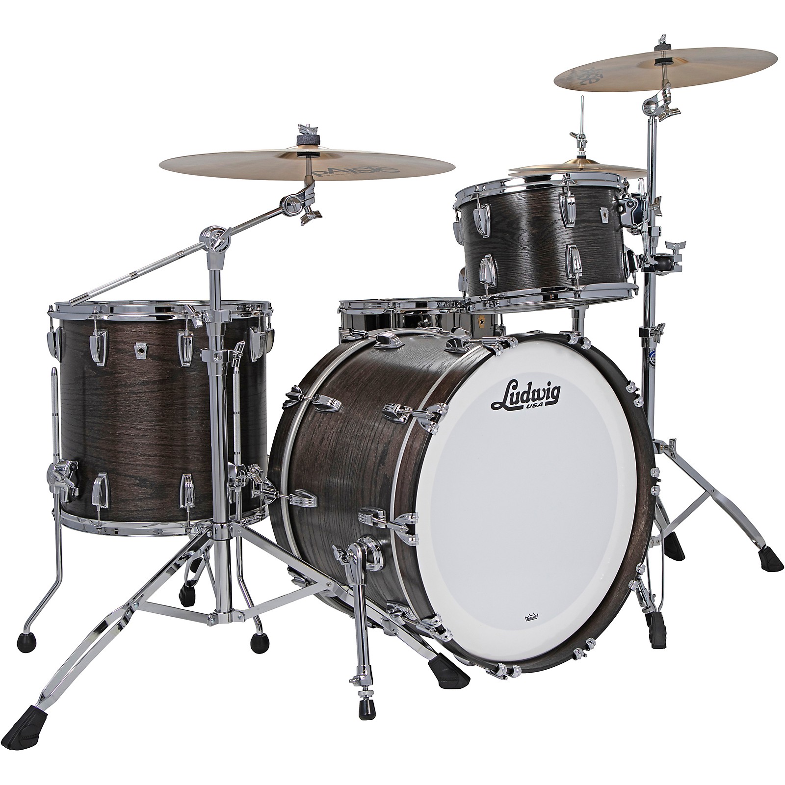 Ludwig Classic Oak 3-Piece Fab Shell Pack with 22 in. Bass Drum Smoke ...