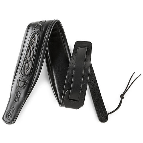 Levy's Classic Padded leather guitar strap Black