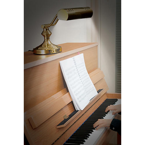 Classic Piano Lamp with  Brass-Plated Finish