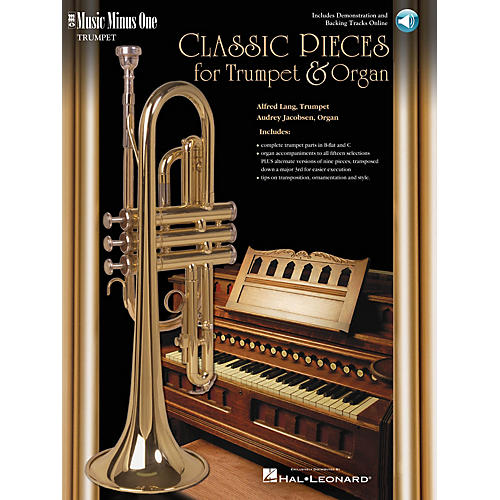 Music Minus One Classic Pieces for Trumpet & Organ (Book/2-CDs Pack) Music Minus One Series Softcover with CD