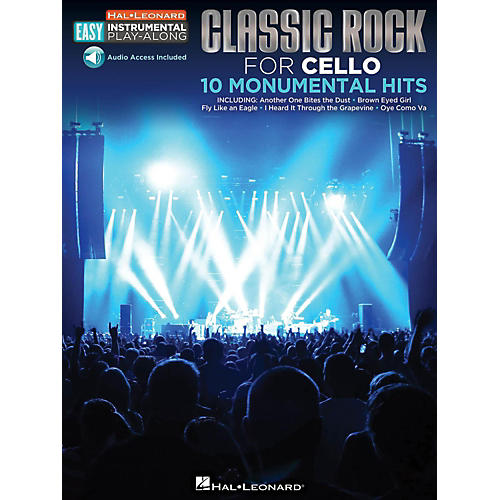 Hal Leonard Classic Rock - Cello - Easy Instrumental Play-Along Book with Online Audio Tracks