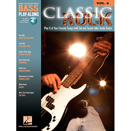 Hal Leonard Classic Rock Bass Guitar Play-Along Series Volume 6 Tab (Songbook/Online Audio)