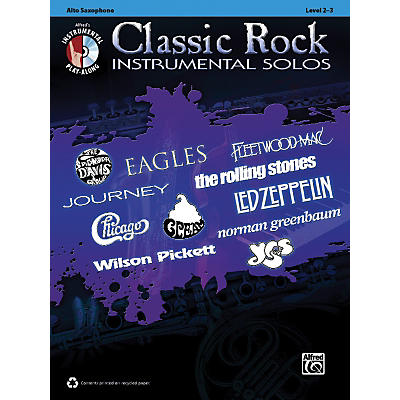 Alfred Classic Rock Instrumental Solos Alto Sax Book & CD