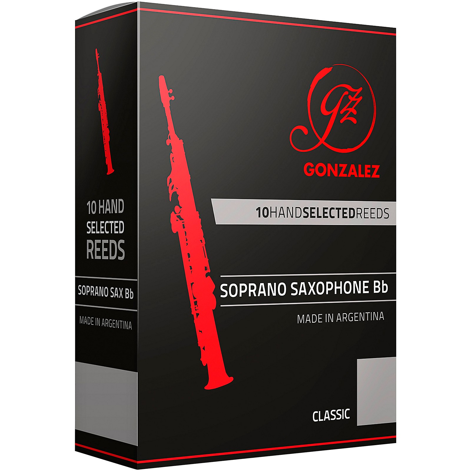 Gonzalez Classic Soprano Saxophone Reeds Box of 10 Strength 3.5