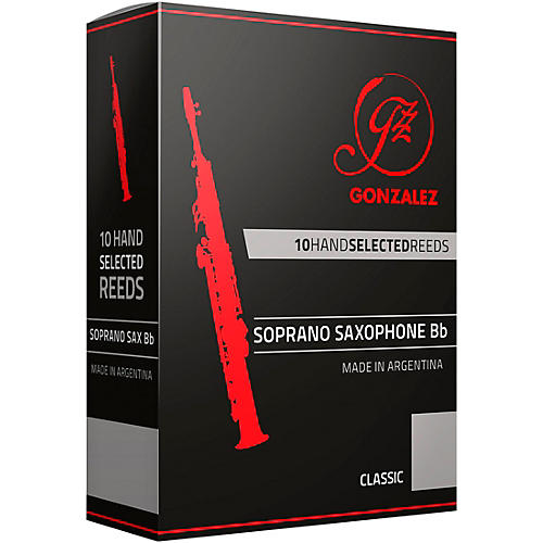 Gonzalez Classic Soprano Saxophone Reeds Box of 10 Strength 3