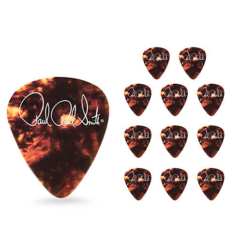 PRS Classic Tortoise Shell Celluloid Guitar Picks Thin 12 Pack