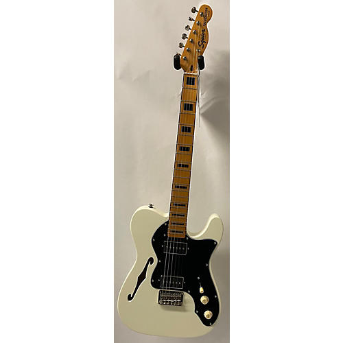 Squier Classic Vibe 70s Thinline Telecaster Hollow Body Electric Guitar Vintage White