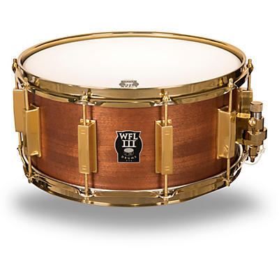 WFLIII Drums Classic Wood Mahogany Snare Drum With Gold Hardware