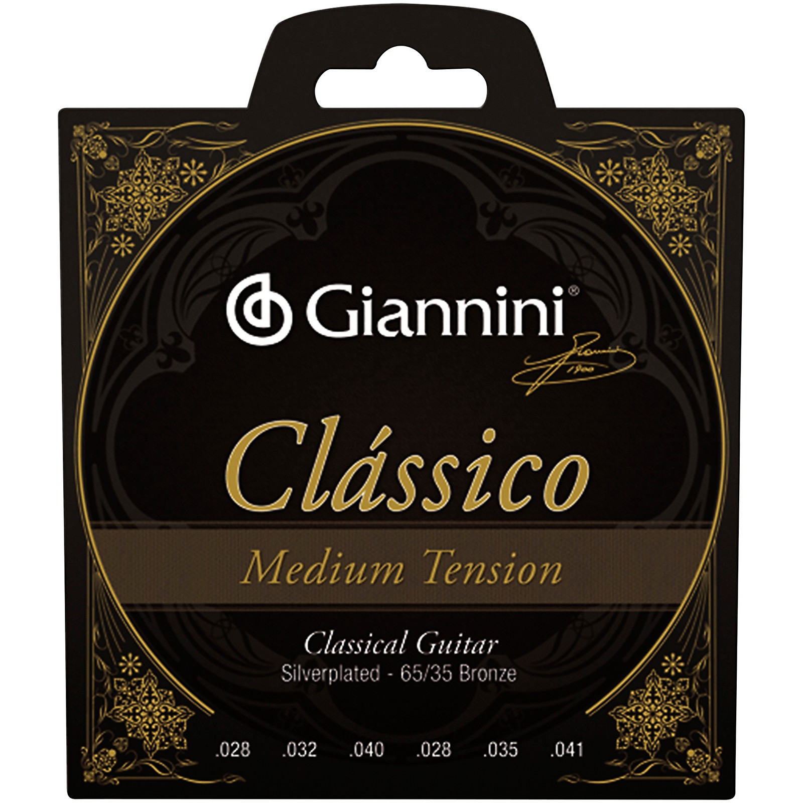 Giannini Classico Medium Tension Silverplated 65/35 Bronze Nylon
