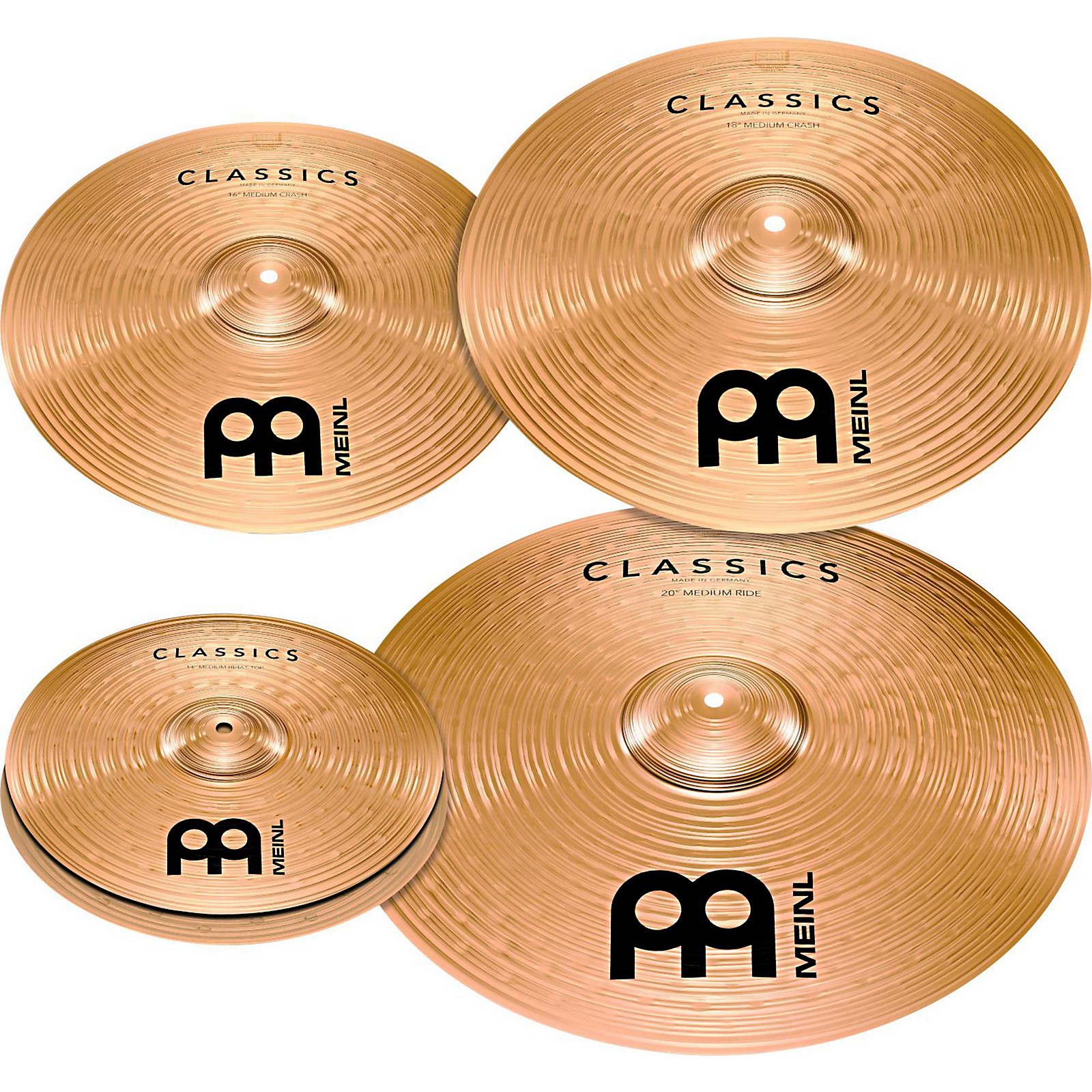 Meinl Classics Bonus Pack Cymbal Box Set with FREE 18" Crash Musician