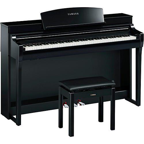 Yamaha Clavinova CSP-255 Digital Console Piano With Bench Polished Ebony