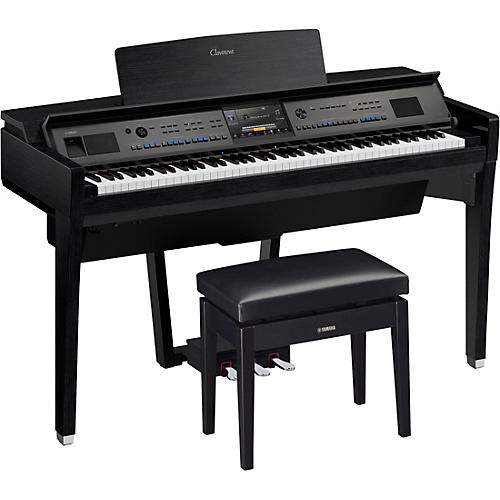 Yamaha Clavinova CVP-909 Digital Piano With Counterweight Keyboard and Bench Matte Black
