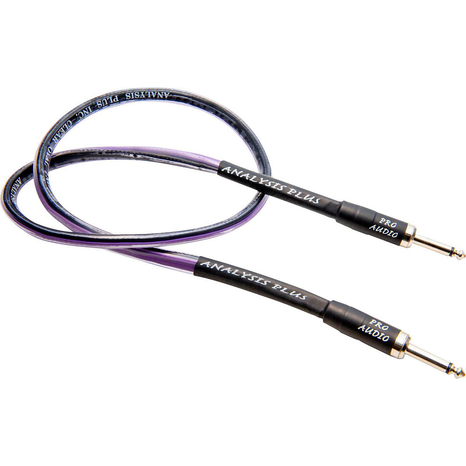 Analysis Plus Clear Oval Speaker Cable with 1/4" Straight to Straight