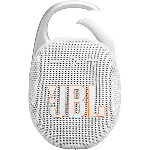JBL Clip 5 Portable Speaker With Bluetooth, Built-in Battery, Waterproof and Dustproof Feature White