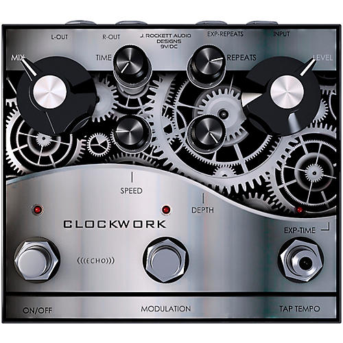 J. Rockett Audio Designs Clockwork Echo Delay Effects Pedal Condition 2 - Blemished Silver and Black 197881401481