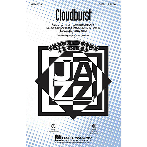 Hal Leonard Cloudburst SAB Arranged by Kirby Shaw