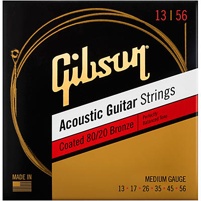 Gibson Coated 80/20 Bronze Medium Acoustic Guitar Strings