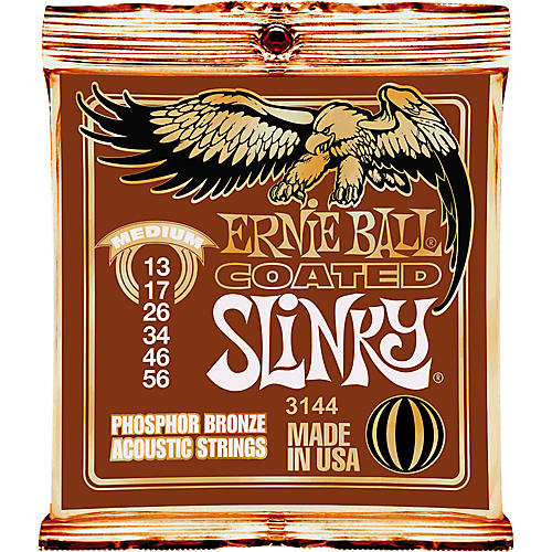 Coated Slinky Phosphor Bronze Acoustic Strings Medium