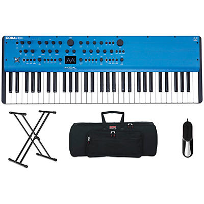 Modal Electronics Limited Cobalt8X 61-Key 8-Voice Extended Virtual Analog Synthesizer Stage Bundle