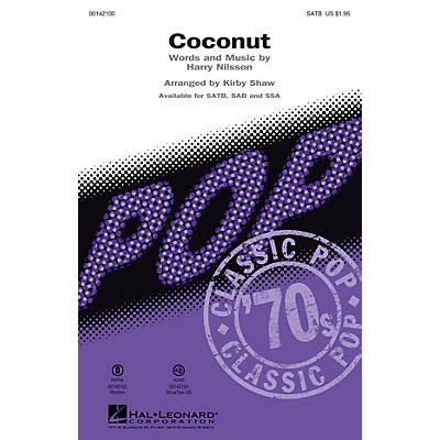 Hal Leonard Coconut SATB by Harry Nilsson arranged by Kirby Shaw