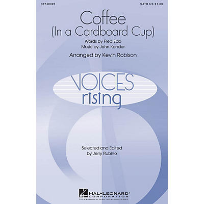 Hal Leonard Coffee (In a Cardboard Cup) TTBB Arranged by Kevin Robison
