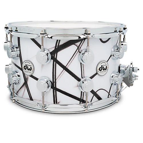 DW Collector's SSC Maple Finish Ply Snare Drum 14 x 8 in. White Glass Contrail