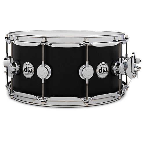 DW Collector's SSC Maple Satin Oil Snare Drum with Chrome Hardware 14 x 6.5 in. Ebony Stain