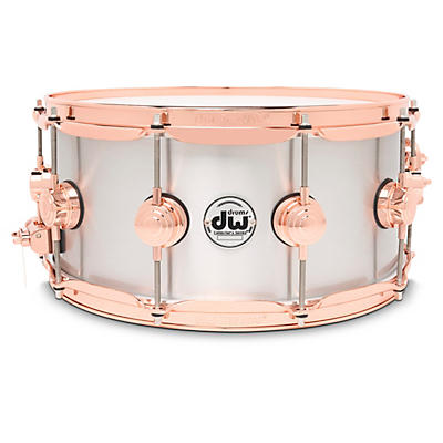 DW Collector's Series 1mm Aluminum Snare Drum with Copper Hardware -