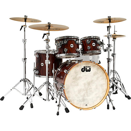 Collector's Series 4-Piece Exotic SSC Shell Pack Natural Lacquer Mahogany Feather with Chrome Hardware