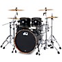 DW Collector's Series 4-Piece Maple/Mahogany Finish Ply Shell Pack with Black Nickel Hardware Gloss Black