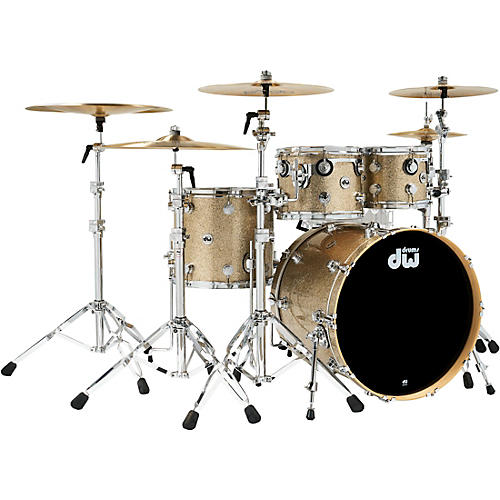 DW Collectors Series 4-Piece SSC Maple Shell Pack with Chrome Hardware Nickel Sparkle Glass