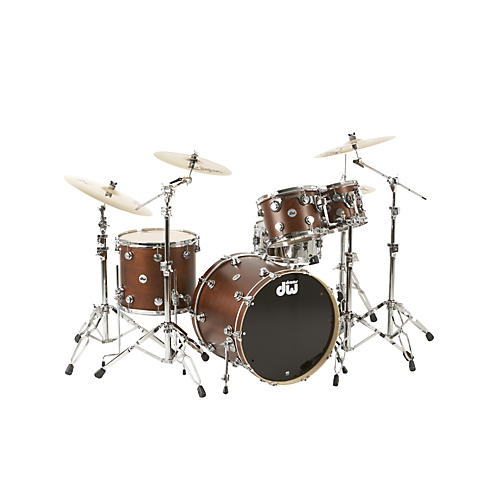 DW Collector's Series 4-Piece Shell Pack Condition 1 - Mint Twisted Walnut Chrome Hardware
