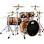 DW Collector's Series 5-Piece SSC Maple Exotic Shell Pack With Nickel Hardware Natural to Candy Black Fade Over Mapa Burl