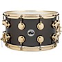 DW Collector's Series Black Nickel Over Brass Metal Snare Drum 14 x 8 in. Black Nickel Over Brass with Gold Hardware