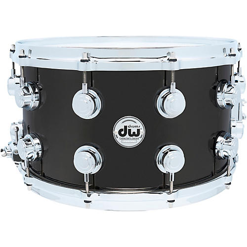 DW Collector's Series Black Nickel Over Brass Snare Drum With Die-Cast Hoops 14 x 8 in. Black Nickel Over Brass