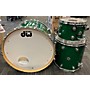 Used DW Collector's Series Drum Kit GREEN SPARKLE
