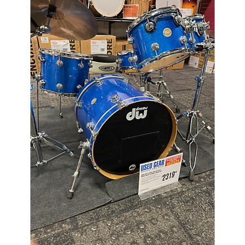 DW Collector's Series Drum Kit blue sparkle