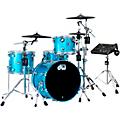 DWe Collector's Series DrumLink 4-Piece Acoustic-Electronic Drum Set with WT-10 Triggers and V71 Sound Module - Diamond Nebula Finish PlyLaser Blue Metallic Lacquer