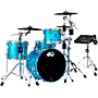 DWe Collector's Series DrumLink 4-Piece Acoustic-Electronic Drum Set with WT-10 Triggers and V71 Sound Module - Laser Blue Metallic Lacquer