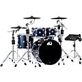DWe Collector's Series DrumLink 5-Piece Acoustic-Electronic Drum Set with WT-10 Triggers and V71 Sound Module - Diamond Nebula Finish PlyMidnight Blue Metallic Lacquer