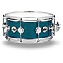 DW Collector's Series Finish Ply Teal Glass Snare Drum with Chrome Hardware 14 x 6 in.
