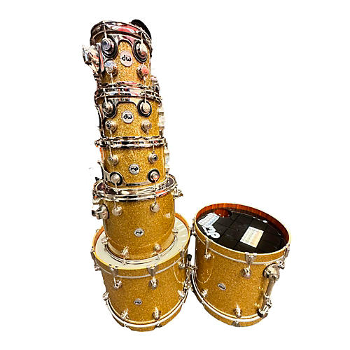 DW Collector's Series Maple Mahogany Drum Kit Gold Sparkle