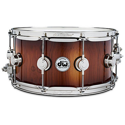 DW Collector's Series Pure Almond Snare Drum with Nickel Hardware, Toasted Almond Burst