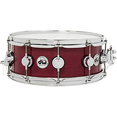 DW Collector's Series Purpleheart Lacquer Custom Snare Drum With Chrome Hardware