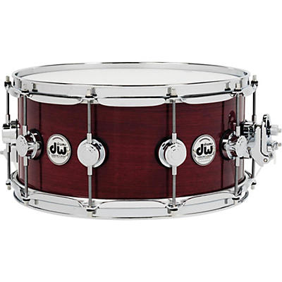 DW Collector's Series Purpleheart Lacquer Custom Snare Drum with Chrome Hardware