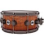 DW Collectors Series SSC Maple Exotic Snare Drum with Black Nickel Hardware 14 x 6 in. Burnt Toast Fade Over Tamo Ash