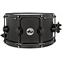 DW Collector's Series Satin Black Over Brass Snare Drum With Black Nickel Hardware 13 x 7 in.